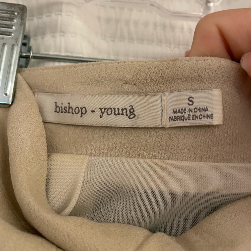 Bishop and Young Beige Suede Skirt